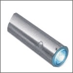 Eine Edelstahl Taschenlampe